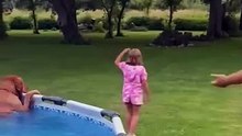 Cute Dog Refuses to Get Out of Pool