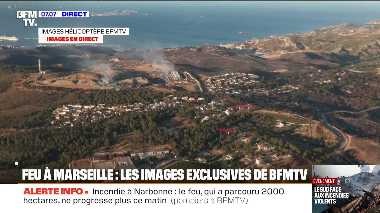 Feu à Marseille: les images aériennes exclusives des zones sinistrées
