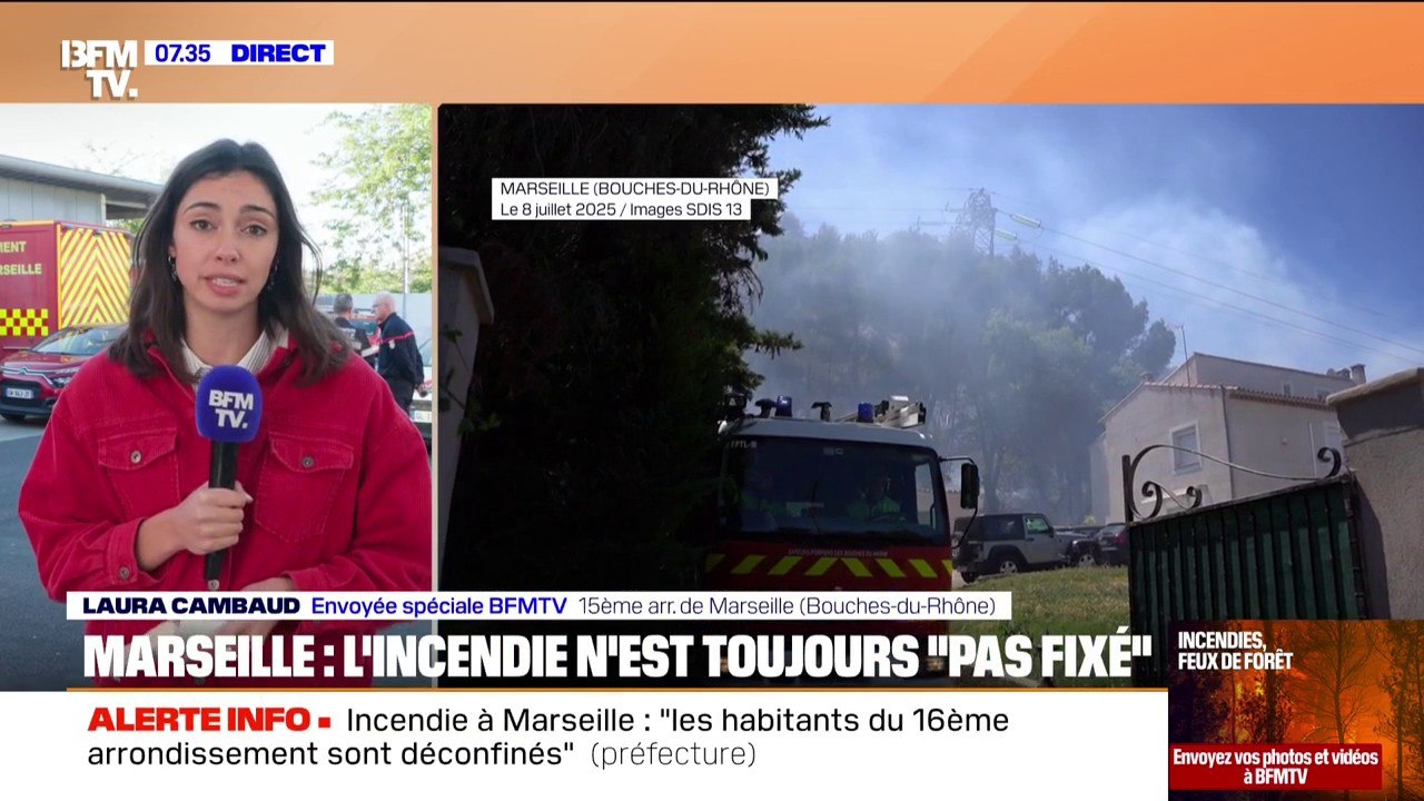 Incendie à Marseille: les habitants du 16e arrondissement "sont déconfinés"