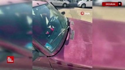 Erzurum'da yavru kedi otomobilin motor bölümünde sıkıştı