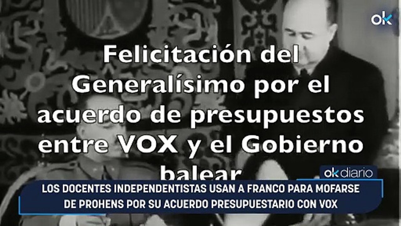 Los docentes independentistas usan a Franco para mofarse de Prohens por su acuerdo presupuestario con Vox
