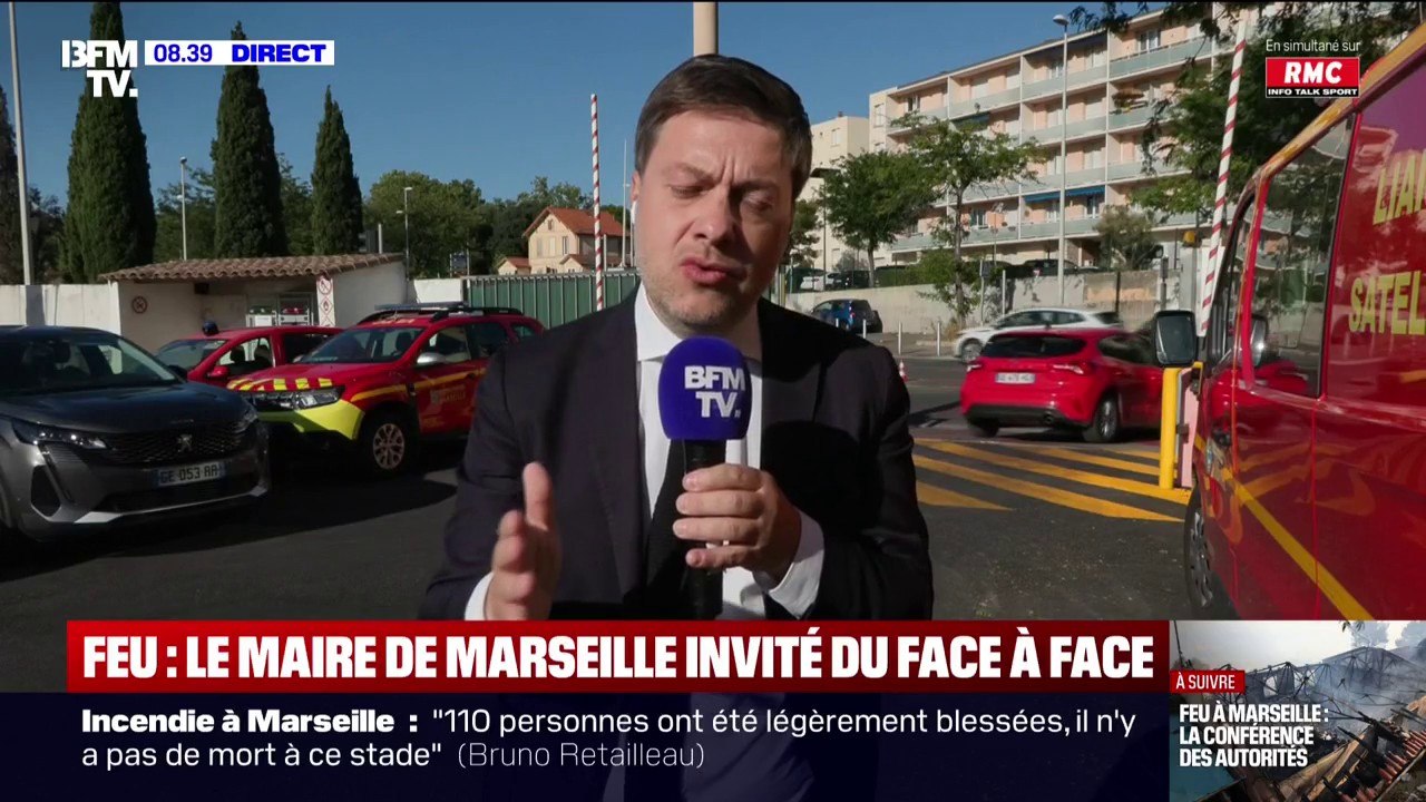 Incendie à Marseille: le feu est en "nette régression, mais il peut y avoir des reprises", indique Benoît Payan