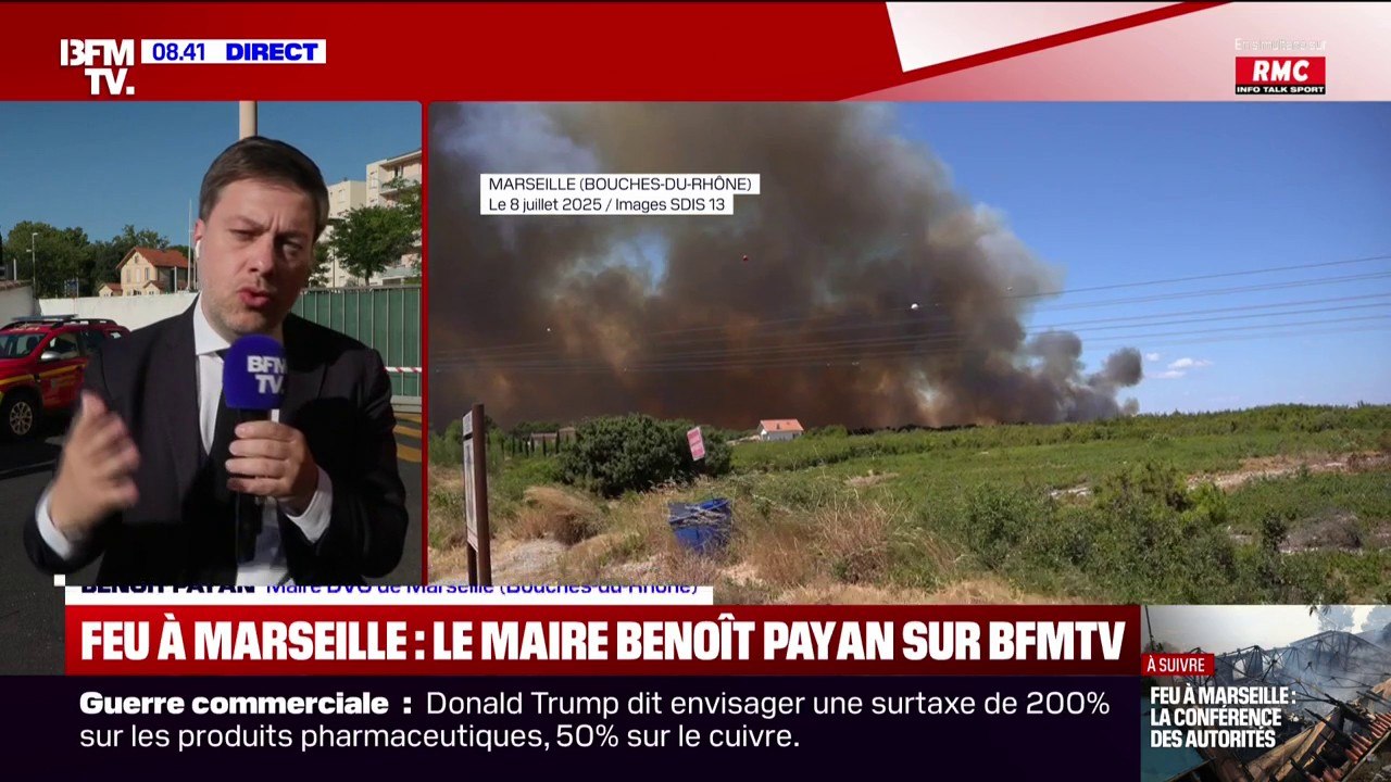 Incendie à Marseille: “À peu près 400 personnes ont été évacuées”, indique le maire Benoît Payan