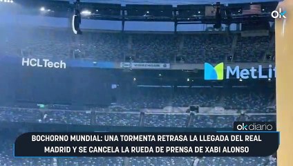 Bochorno mundial: una tormenta retrasa la llegada del Real Madrid y se cancela la rueda de prensa de Xabi Alonso