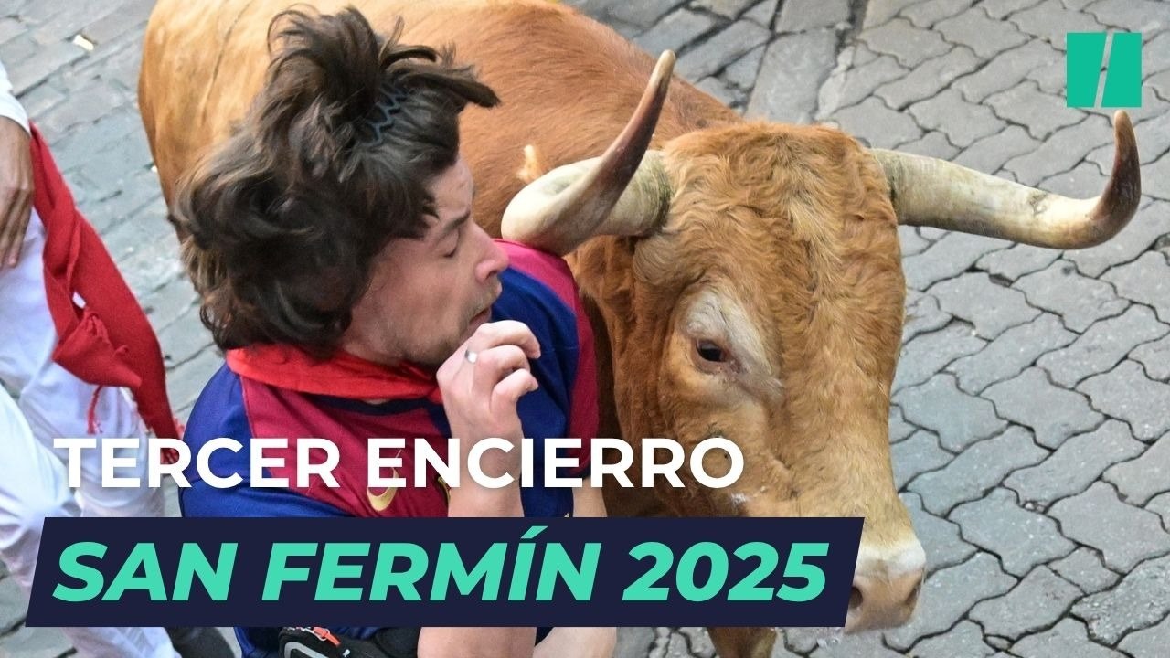Así ha sido el tercer encierro de los Sanfermines 2025