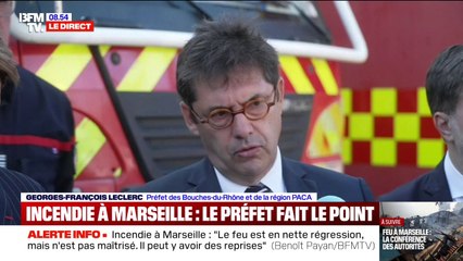 Incendie à Marseille: “On peut considérer que le feu est en très nette régression”, déclare le préfet de Marseille