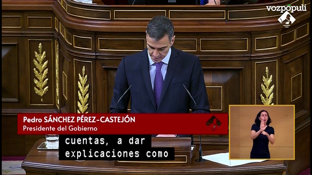Sánchez: "Asumir la responsabilidad es pedir perdón, y por eso subo a esta tribuna"