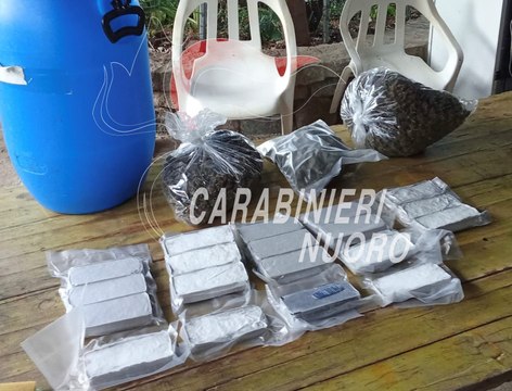 Piantagione di marijuana nascosta in un bunker a Gavoi: due arresti e una denuncia