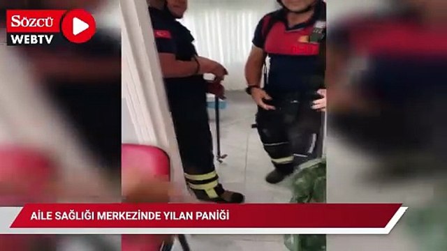 Aile sağlığı merkezinde yılan paniği