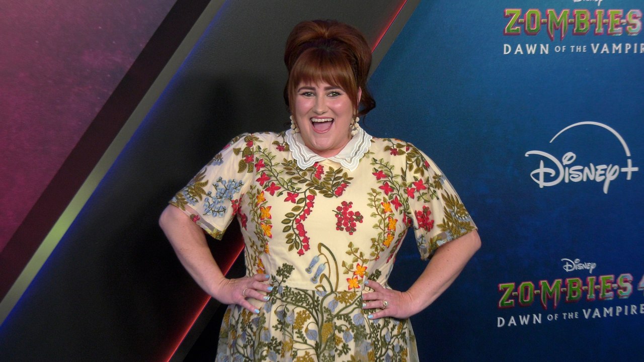 KayCee Stroh "Zombies 4: Dawn of the Vampires" Premiere Blue Carpet