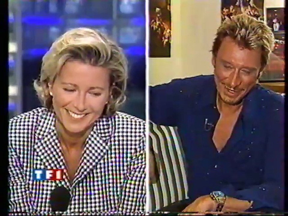 Johnny Hallyday - Interview exclusive au JT de 20h (TF1) en direct de l’Olympia - 25 août 2000