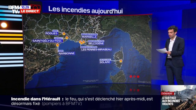 LES ÉCLAIREURS - Incendies dans l'Aude, l'Hérault, les Bouches-du-Rhône... Le point sur la situation