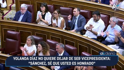 Yolanda Díaz no quiere dejar de ser vicepresidenta: "Sánchez, sé que usted es honrado"