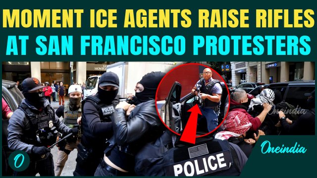 US Breaking: ICE Agent Pulls Out Rifle on SF Protesters Outside Courthouse | Woman Thrown from SUV