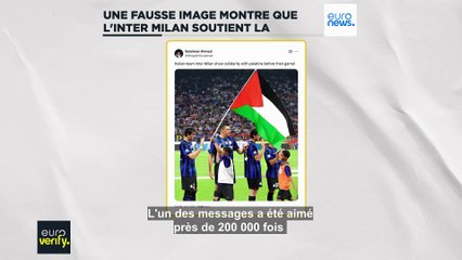Non, l'Inter Milan ne soutient pas la Palestine en amenant un drapeau sur le terrain
