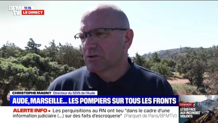 "On reste prudent sur ce feu, qu'on espère fixer dans la journée": dans l'Aude, les conditions météorologiques inquiètent les pompiers