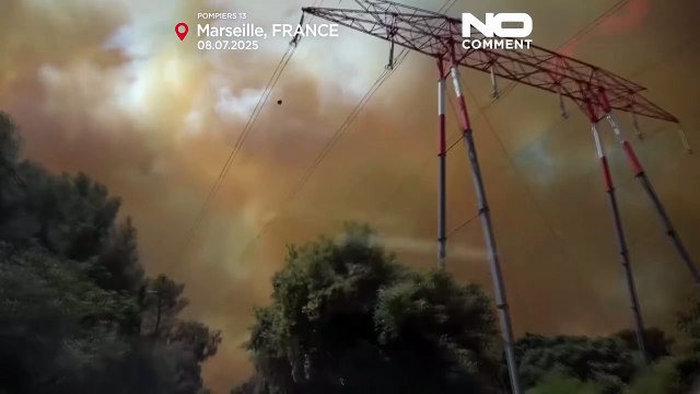 إصابة 110 أشخاص ووقف الرحلات الجوية بسبب اندلاع حريق هائل قرب مرسيليا الفرنسية