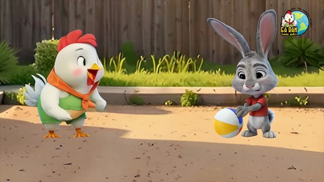 Phim Hoạt Hình Gà Trái Đất #1 - Gà Trái Đất gặp Vịt Con và Thỏ Xám KHÔNG Muốn Kết Bạn