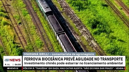Ferrovia bioceânica prevê agilidade no transporte; Mariana Grilli analisa