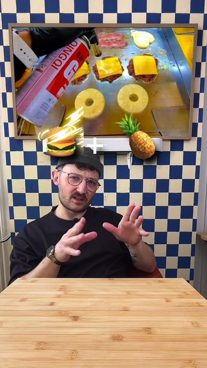 BURGER ANANAS...pourquoi pas j'aime la Pizza Ananas... #burger #ananas #manger #tester