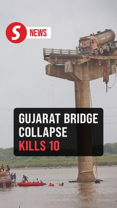 At least 10 dead after bridge collapses in western India