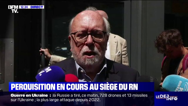 Perquisition au siège du RN: Une procédure inacceptable et scandaleuse (...) nous n'avons rien à nous reprocher , affirme Wallerand de Saint-Just , ancien trésorier du parti