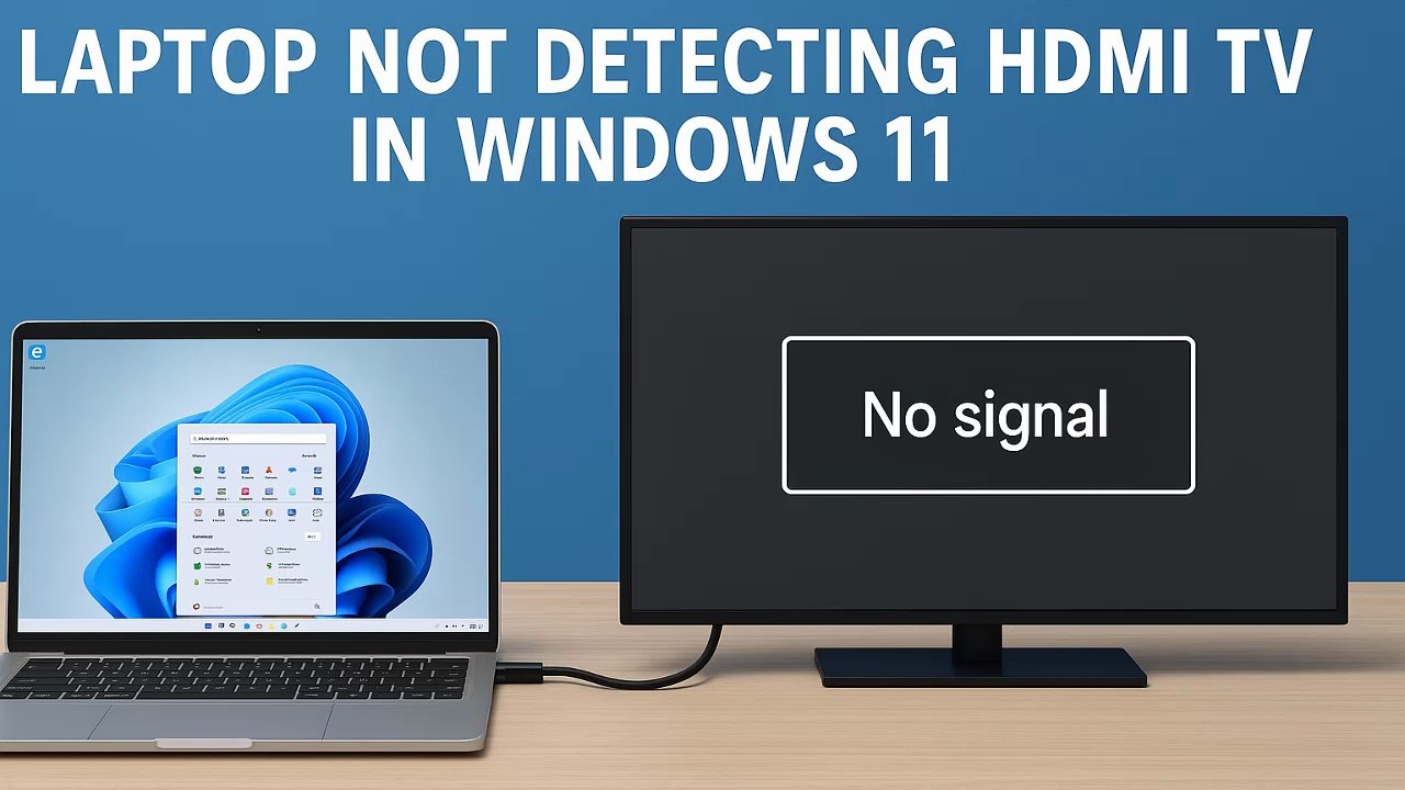 📺 How to Fix HDMI Not Connected or Detected from Laptop to TV / Smart TV in Windows (3 Easy Methods)