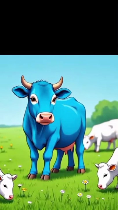 “The Blue Cow Who Wanted to Fly 🐄✨ | Short Inspirational Story for Kids”