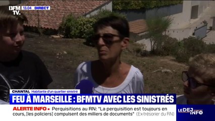 Feu à Marseille: "On a vu la fumée arriver", raconte cette sinistrée qui a été évacuée aux Pennes-Mirabeau