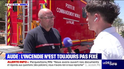 Incendie dans l'Aude: "Les conditions restent à risque", assure le directeur du SDIS 11