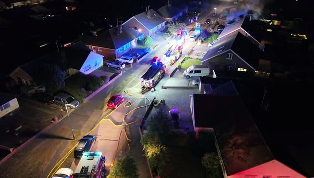 Watch as firefighters deal with blaze at home in East Preston