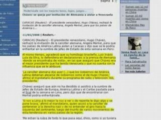 Merkel, Chávez y  los medios