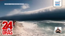 Malaking rolyo ng ulap na mukhang tsunami, ikinabahala ng beachgoers sa Portugal | 24 Oras
