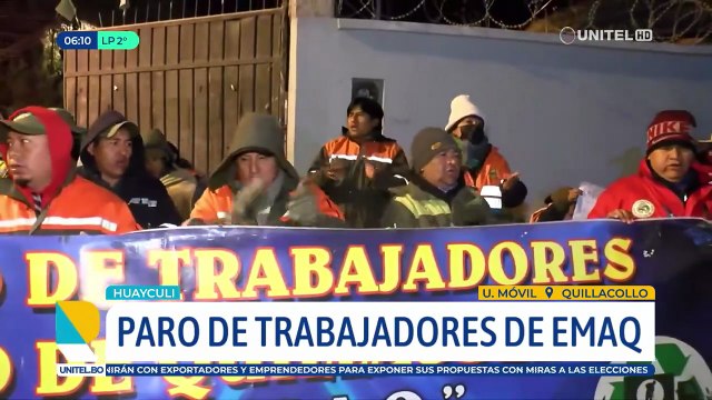 Trabajadores de EMAQ inician un paro de 48 horas exigiendo el pago de horas extras e incremento salarial