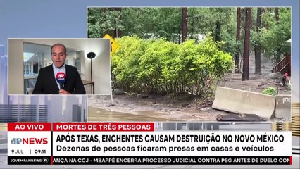 Após Texas, enchentes causam estrago no Novo México, nos EUA