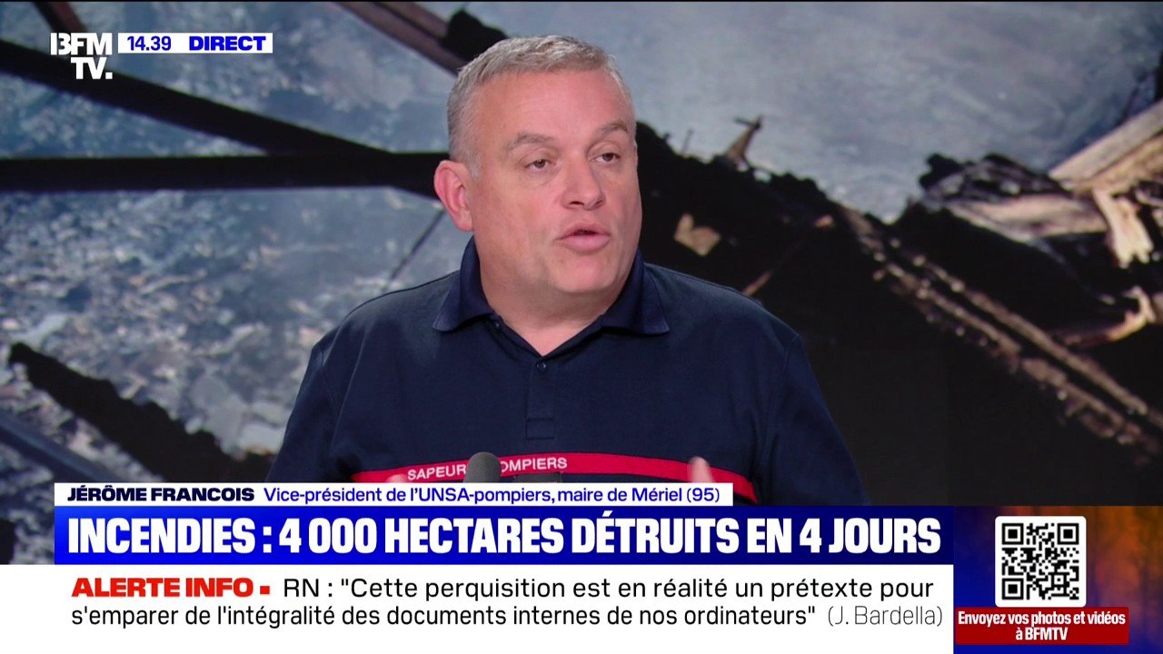 Incendies: "40% des départs de feu (d'origine humaine) sont dû à de la malveillance", assure le vice-président de l'UNSA-pompiers