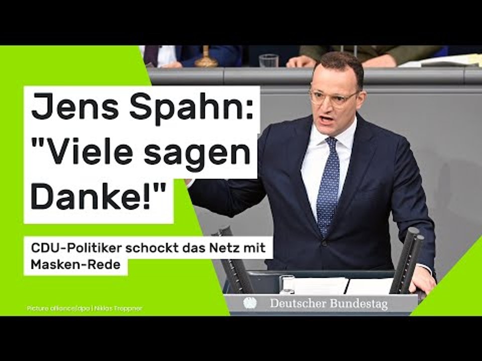 Jens Spahn: CDU-Politiker schockt das Netz mit Masken-Rede