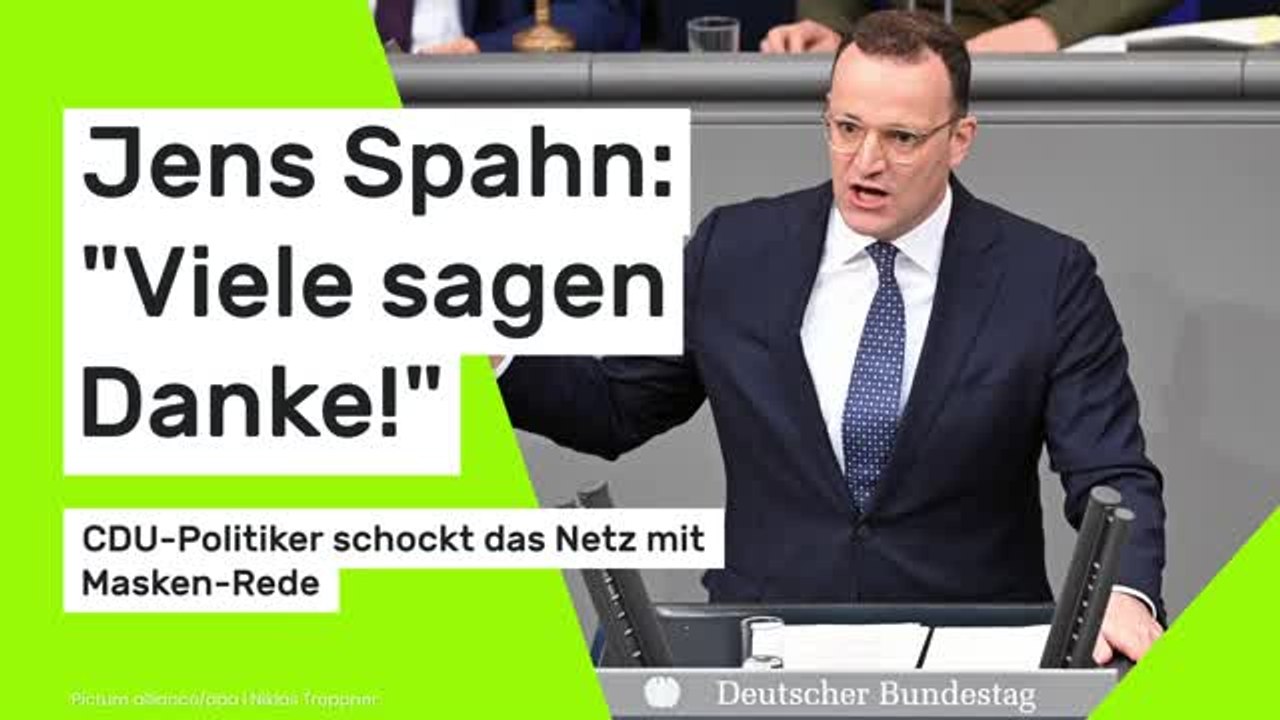 Jens Spahn: CDU-Politiker schockt das Netz mit Masken-Rede