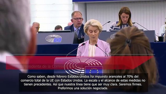 Von der Leyen dice que la UE negocia con firmeza para un marco comercial fiable con EEUU