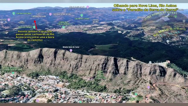 MINA Águas Claras: Visão do topo da Serra do Curral, atrás do alto da Praça do Papa em BH