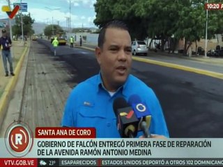 Falcón | Gobierno regional entrega recuperado 1er. tramo de la Av. Ramón Antonio Medina
