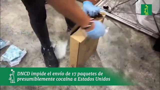 DNCD impide el envío de 17 paquetes de presumiblemente cocaína a Estados Unidos