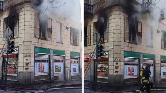 Torino, incendio in Corso Giulio Cesare. Tre ragazzi salvano una anziana svenuta al primo piano