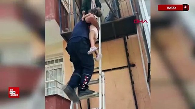 Hatay'da asansörde mahsur kalan anne ve bebeğini itfaiye kurtardı