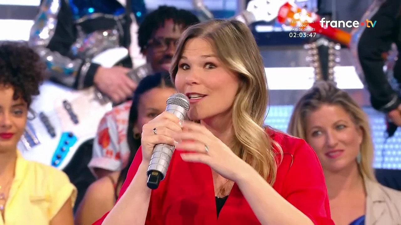 VOICI - N'oubliez pas les paroles : enceinte, la Maestro Virginie raconte l'inquiétude de son mari sur le rythme des tournages (ZAPTV)
