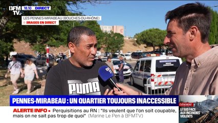 Cet habitant des Pennes-Mirabeau attend le feu vert des autorités pour pouvoir rentrer chez lui après l'incendie qui a ravagé Marseille