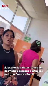 Una promoción de pizzas a 10 pesos provocó caos en una sucursal de Little Caesars en Saltillo. Decenas de personas acudieron al lugar, donde se registraron empujones, gritos y enfrentamientos entre clientes que querían aprovechar la oferta.