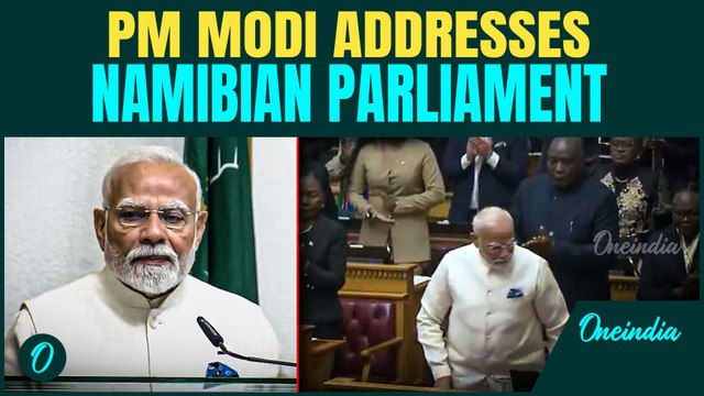 MODI! MODI! Chants, Standing Ovation as PM Modi Address the Namibian Parliament | Watch!
