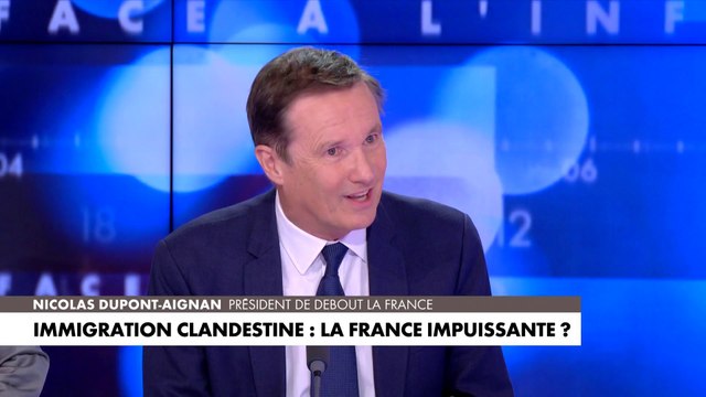 Immigration clandestine : «Il faut mettre l’armée aux frontières», réclame Nicolas Dupont-Aignan