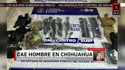 Autoridades detienen hombre armado y aseguran arsenal en Ojinaga, Chihuahua